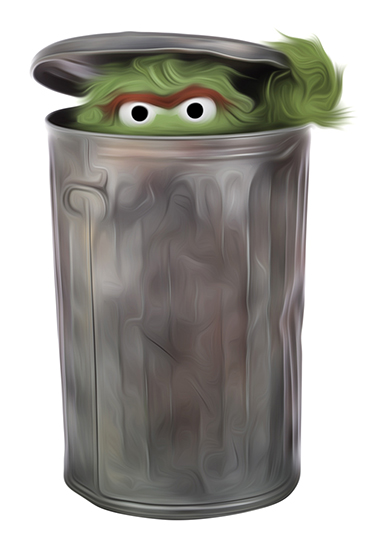 oscar the grouch trash can
