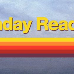 Sunday Reading header against grey sky